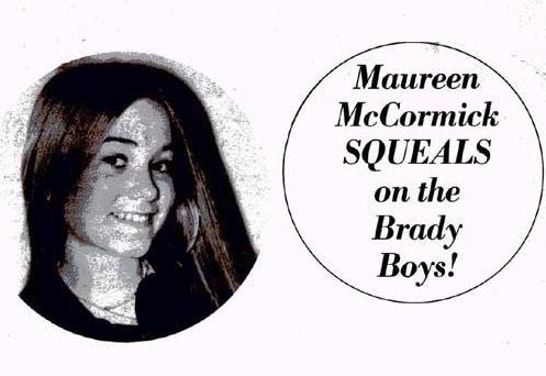 Maureen McCormick squeals on the Brady Boys